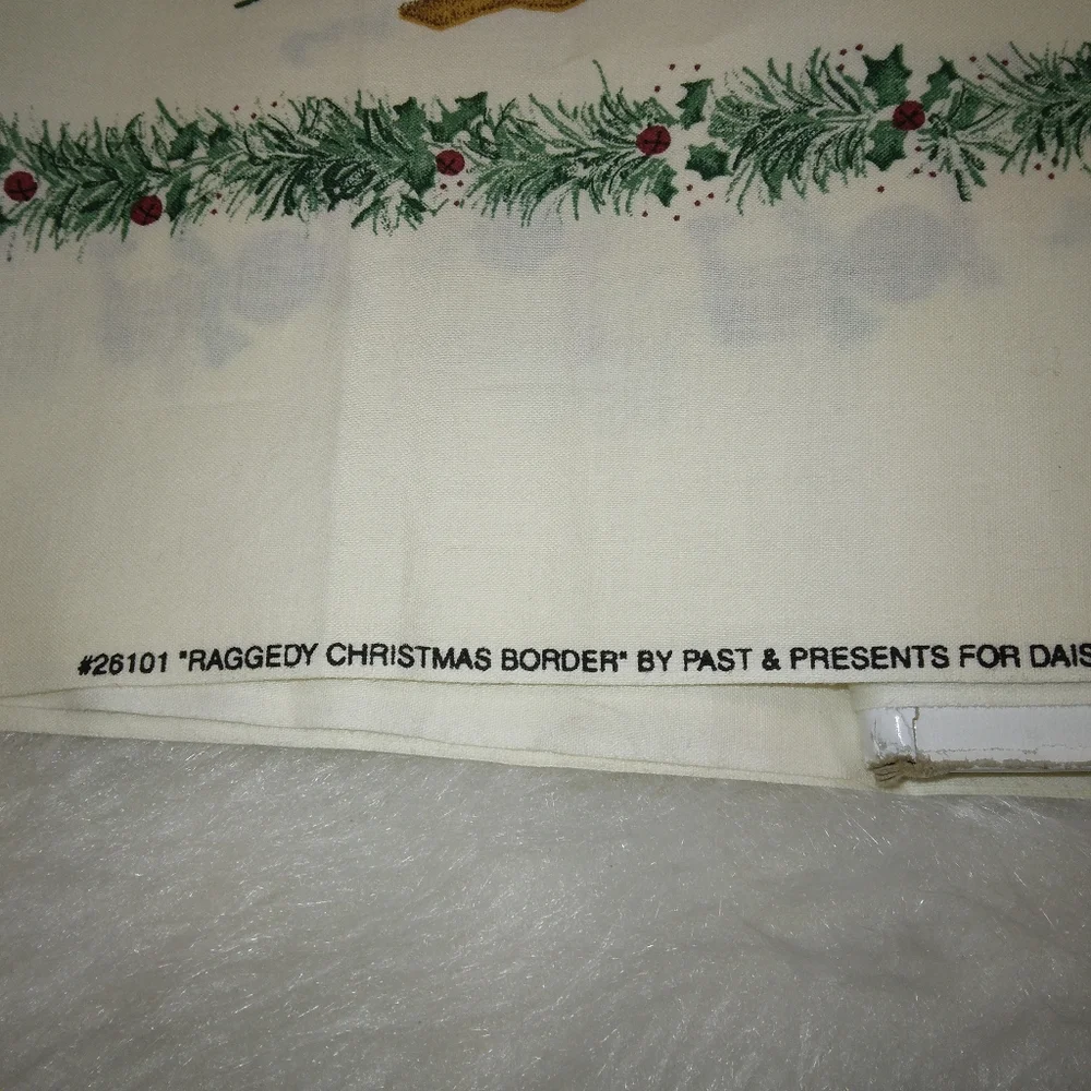 FABRIC Border Print Daisy Kingdom #26101 Raggedy Christmas Border, 1996